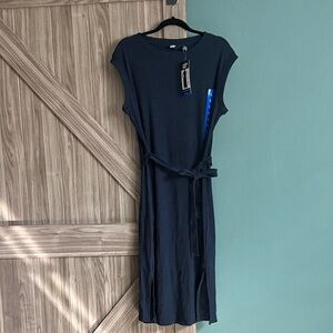 Lands' End Classic Navy Midi Dress